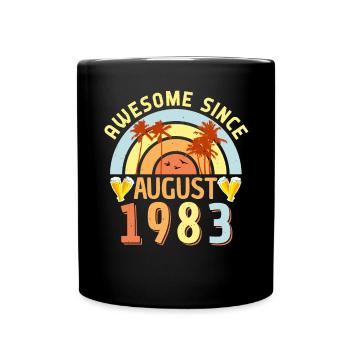 Birthday greeting for August 1983 - Full Colour Mug - black - Front