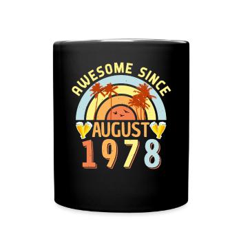 August 1978 Retro - Full Colour Mug - black - Front