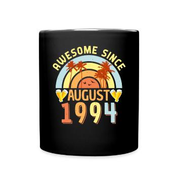 Baujahr 1994 Im August - Tasse einfarbig - Schwarz - Vorne