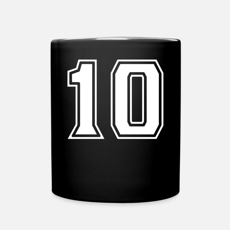 Weisse 10 - Tasse einfarbig - Schwarz