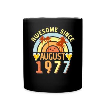 August 1977 Retro - Tasse einfarbig - Schwarz - Vorne