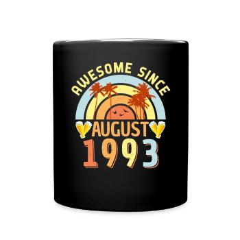 Year of construction 1993 in August - Full Colour Mug - black - Front