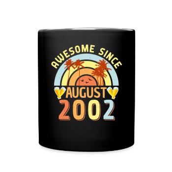 20.Geburtstag Im August 2002 - Tasse einfarbig - Schwarz - Vorne