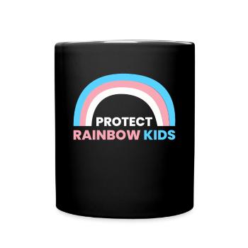 Protect Rainbow Kids Shirt Geschenk - Tasse einfarbig - Schwarz - Vorne