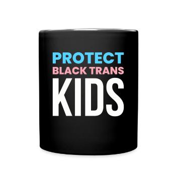 Protéger le cadeau de chemise pour enfants trans noirs - Mug uni - noir - Devant