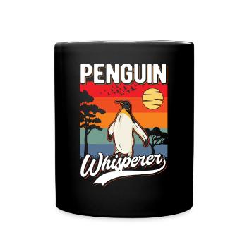 Pinguin Flüsterer Penguin Whisperer - Tasse einfarbig - Schwarz - Vorne