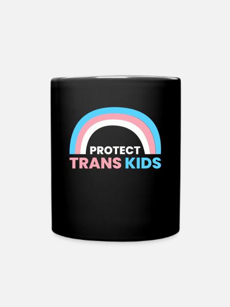 Protect Trans Kids Shirt Geschenk LGBT - Tasse einfarbig - Schwarz