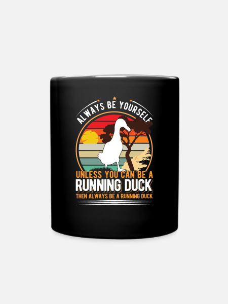 Indian Running Gift Runner Duck - Full Colour Mug - black