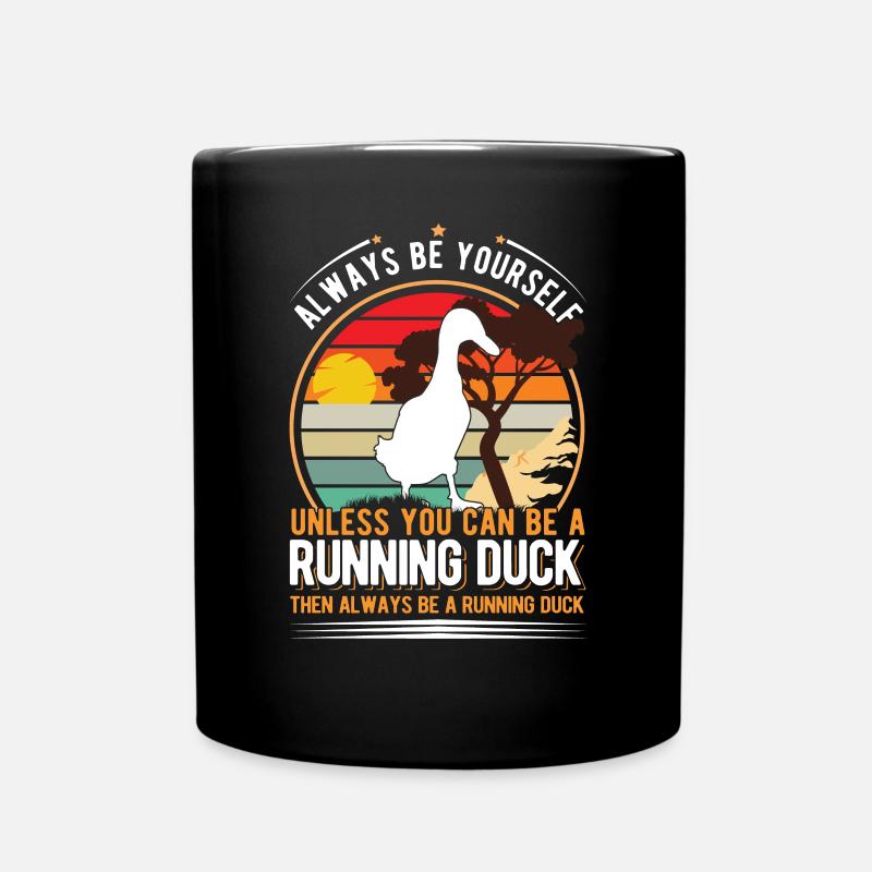 Indian Running Gift Runner Duck - Full Colour Mug - black