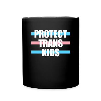 Protéger les enfants trans Chemise Cadeau LGBT - Mug uni - noir - Devant
