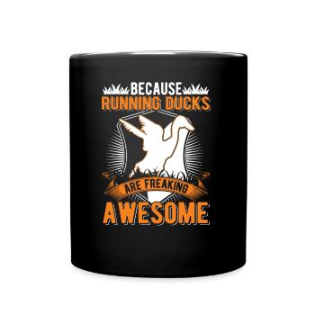 Indian Running Gift Runner Duck - Full Colour Mug - black - Front