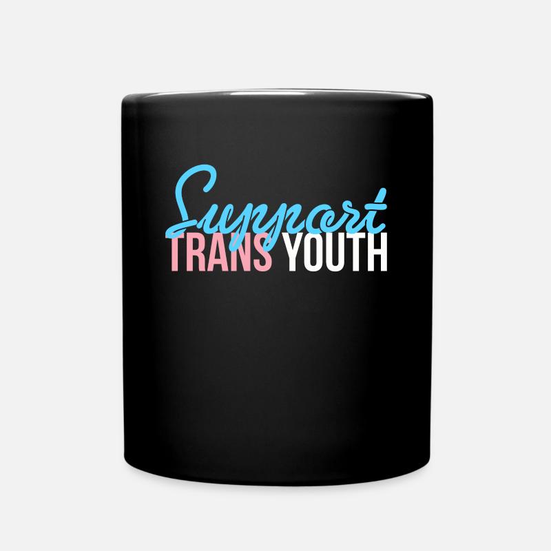 Support Trans Youth Shirt Geschenk - Tasse einfarbig - Schwarz