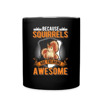 Cadeau Écureuil Écureuil Gris Écureuil - Mug uni - noir - Devant