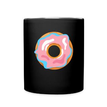 Donut Transsexuell Flagge Shirt Geschenk - Tasse einfarbig - Schwarz - Vorne