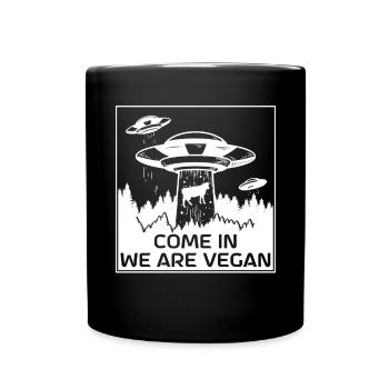 Alien Galaxy Ufo Außerirdische Raumschiff Weltall - Tasse einfarbig - Schwarz - Vorne