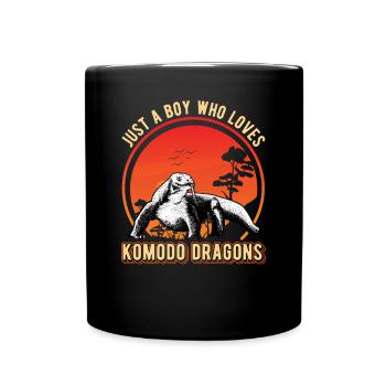 Komodowaran Mädchen Komodo Dragon Waran - Tasse einfarbig - Schwarz - Vorne
