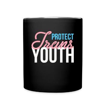 Protect Trans Youth Transsexuell Shirt - Tasse einfarbig - Schwarz - Vorne