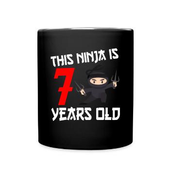 Ninja Ninjutsu Judo Katana Kids Shuriken Warrior - Full Colour Mug - black - Front