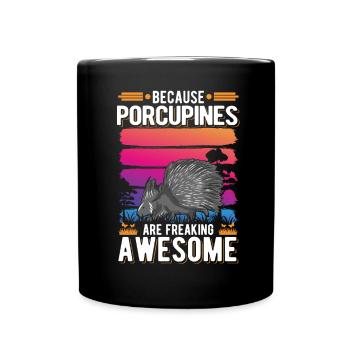 Porcupine Gift Porcupine - Full Colour Mug - black - Front