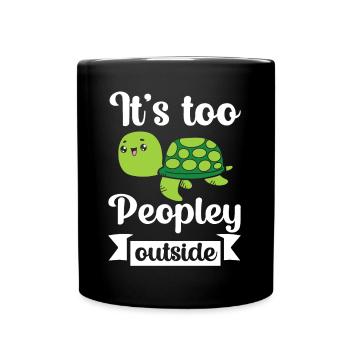 Turtle Relaxed Chill Sea Ocean Beach - Full Colour Mug - black - Front