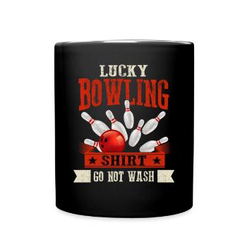 Ceci est ma chemise de bowling chanceux - Ne pas laver - Mug uni - noir - Devant
