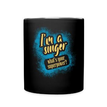 I'm singer podcast microphone - Full Colour Mug - black - Front
