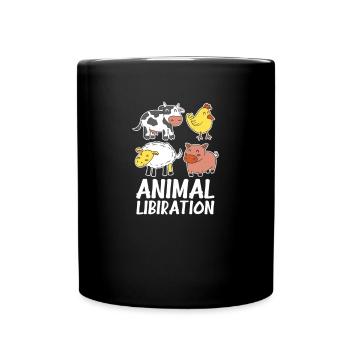 Tierbefreiung Vieh Veganer Tiere, Keine Nahrung - Tasse einfarbig - Schwarz - Vorne