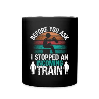Drôle de jambe Amputé Humour Amputé Jambe Survivant - Mug uni - noir - Devant