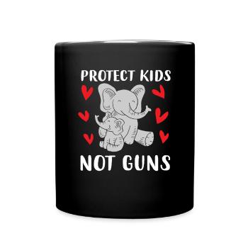 Protect Kids Not Guns - Tasse einfarbig - Schwarz - Vorne
