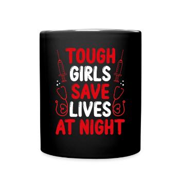 L’infirmière de nuit sauve des vies Médicale d’urgence - Mug uni - noir - Devant