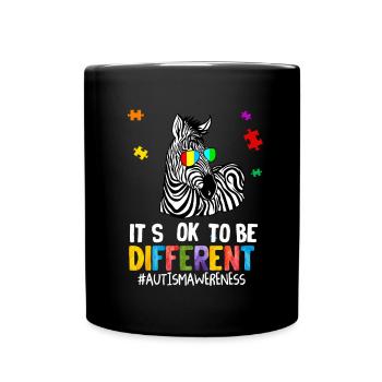 Autismus Geschenk Autist Asperger ADHS Autism - Tasse einfarbig - Schwarz - Vorne