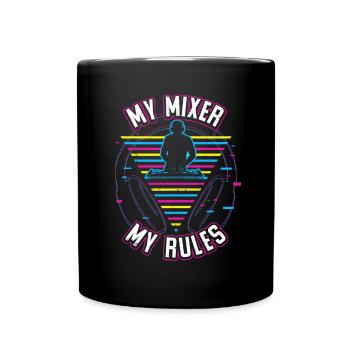 DJ Tshirt pour Party Disc Jockey Rave Techno Mixer - Mug uni - noir - Devant