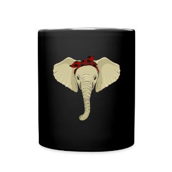 Elephant Gift For Proboscis Africa Wilderness Zoo - Full Colour Mug - black - Front