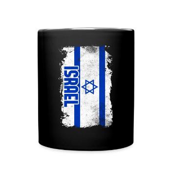 Drapeau d’Israël - Mug uni - noir - Devant