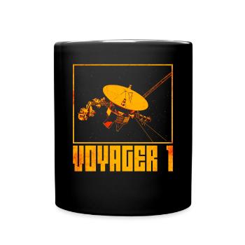 Voyager 1 Space Probe - Full Colour Mug - black - Front