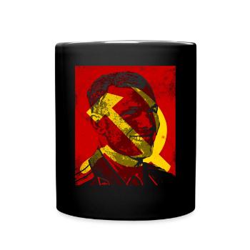 Yuri Gagarin - Cosmonaut and first man in the world - Full Colour Mug - black - Front