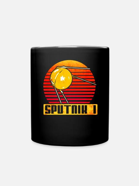 Sputnik 1 Satellit - Tasse einfarbig - Schwarz