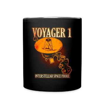 Voyager 1 Space Probe - Full Colour Mug - black - Front