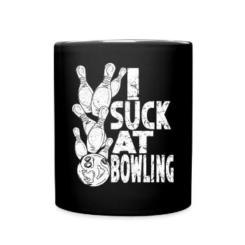 I'm Bad In Bowling Bowler - Full Colour Mug - black - Front
