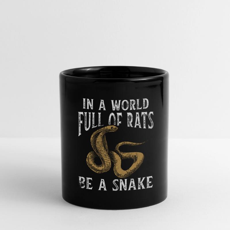 Schlange Geschenk Tier Reptil Cobra Python Boa Tasse einfarbig