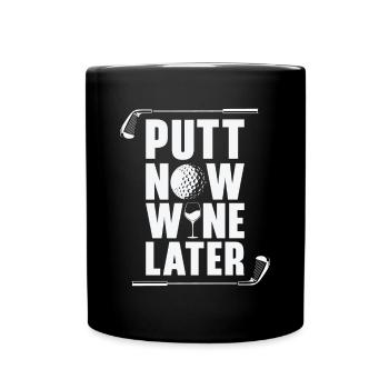 Golf Golfer Golfball Golfspieler Golfschläger - Tasse einfarbig - Schwarz - Vorne