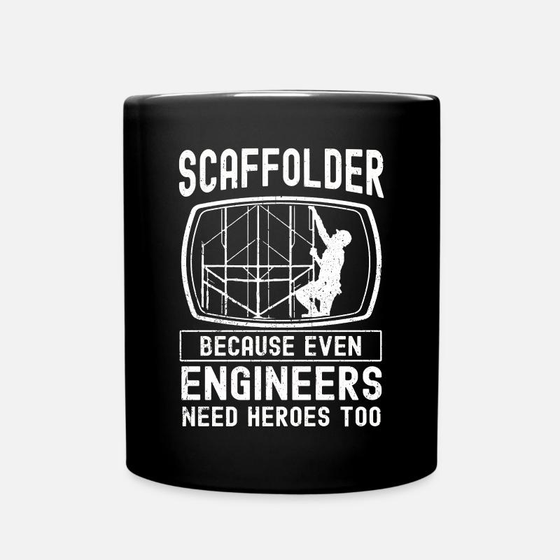 Scaffolding builders - Full Colour Mug - black
