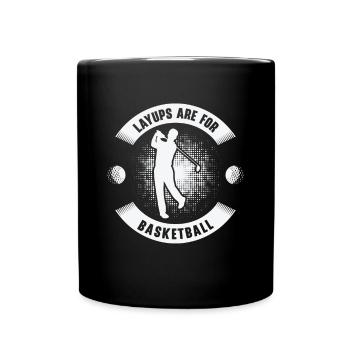Golf Golfer Golfball Golfspieler Golfschläger - Tasse einfarbig - Schwarz - Vorne