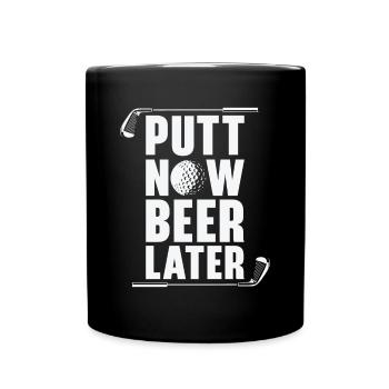 Golf Golfer Golfball Golfspieler Golfschläger - Tasse einfarbig - Schwarz - Vorne