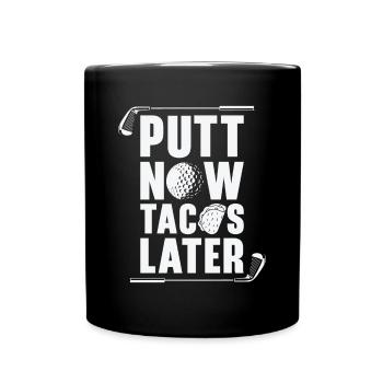 Golf Golfer Golfball Golfspieler Golfschläger - Tasse einfarbig - Schwarz - Vorne