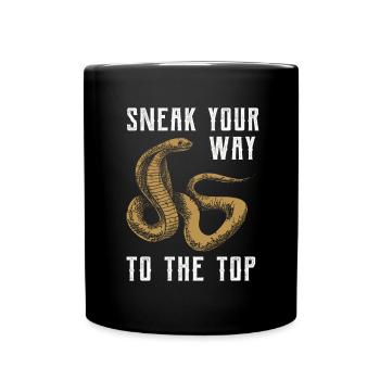 Schlange Tshirt - Tasse einfarbig - Schwarz - Vorne
