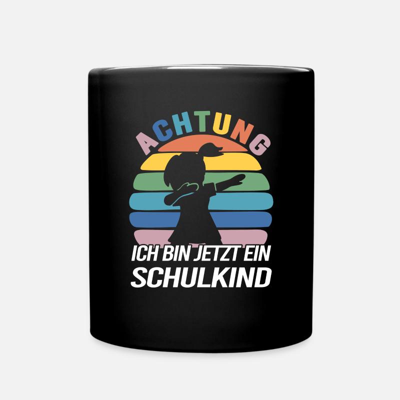 Schulkind Schulmädchen Erstklässlerin Erste Klasse - Tasse einfarbig - Schwarz