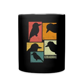 Kookaburra Birder Birdwatcher Ornithology Birds - Full Colour Mug - black - Front