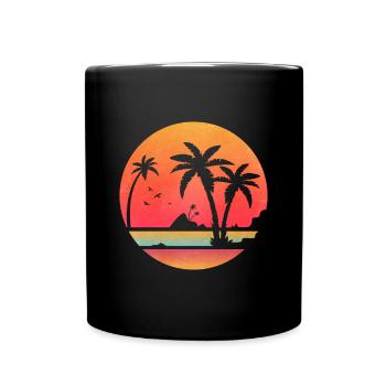 Ocean Wave Geschenkidee Strand - Tasse einfarbig - Schwarz - Vorne