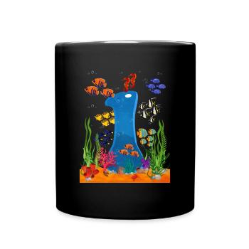 1 Geschenkidee zum Geburtstag - Tasse einfarbig - Schwarz - Vorne